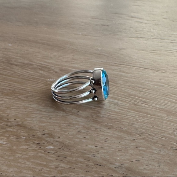 NWOT Sundance Stratosphere Ring, Swiss Blue Topaz, Sterling Silver - Picture 4 of 7
